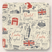 ヴィンテージロンドンコルクバックコースター コースター (正面)