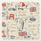 ヴィンテージロンドンコースター ペーパーコースター (正面)