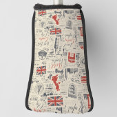 ヴィンテージロンドンゴルフクラブカバー ゴルフヘッドカバー (回転90)