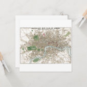 ヴィンテージロンドンシティプランオールドアンティーク カード (正面/裏面インサイチュ)