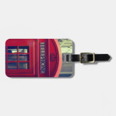 ヴィンテージロンドンシティレッド公衆電話ブース ラゲッジタグ (正面横)