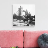 ヴィンテージロンドンタワーブリッジリバーテムズプリント キャンバスプリント (インサイチュ (リビング))