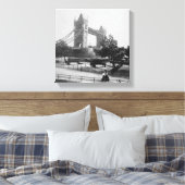 ヴィンテージロンドンタワーブリッジリバーテムズプリント キャンバスプリント (インサイチュ (寝室))