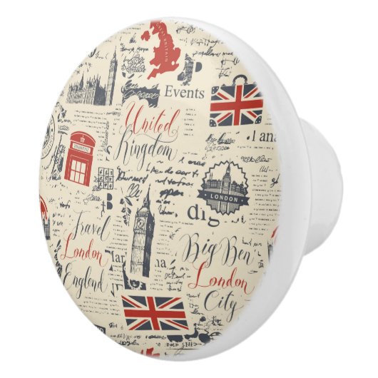 ヴィンテージロンドンノブ セラミックノブ (右)