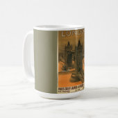 ヴィンテージロンドンパリ鉄道旅行広告 コーヒーマグカップ (正面左)
