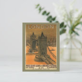 ヴィンテージロンドンパリ鉄道旅行広告 シーズンポストカード (スタンド正面)
