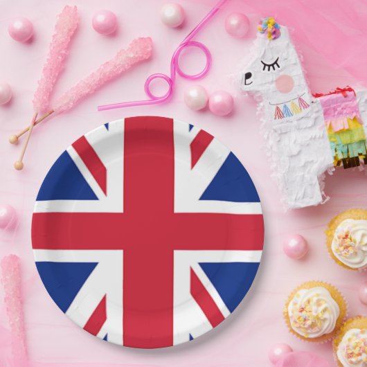 ヴィンテージロンドンファッションイギリス国旗のユニオンジャック ペーパープレート (パーティー)
