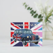 ヴィンテージロンドンブラックタキサーブ ポストカード (スタンド正面)