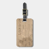 ヴィンテージロンドンマップラゲッジタグ ラゲッジタグ (正面縦)