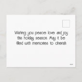 ヴィンテージロンドン冬のクリスマスシティスケープ シーズンポストカード (裏面)