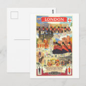 ヴィンテージロンドン旅行ポスターポストカード ポストカード (正面/裏面)