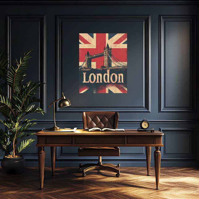 ヴィンテージロンドン旅行ポスター メタルプリント (クリエイターアップロード済み)