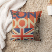 ヴィンテージロンドン装飾用クッション クッション (ブランケット)