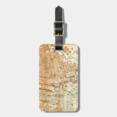 ヴィンテージロンドン通りの地図 ラゲッジタグ (正面縦)