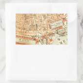 ヴィンテージロンドン通りの地図 長方形シール (バッグ)