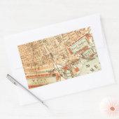 ヴィンテージロンドン通りの地図 長方形シール (封筒)