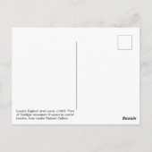 ヴィンテージロンドン通りシーントラファルガースクエア ポストカード (裏面)