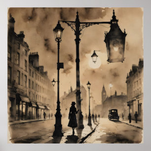 ヴィンテージロンドン通り ポスター