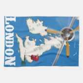 ヴィンテージロンドン,イギリス旅行ポスター キッチンタオル (横)