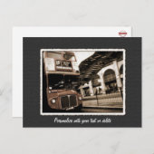 ヴィンテージロンドンDouble Decker Bus UKはがき ポストカード (正面/裏面)