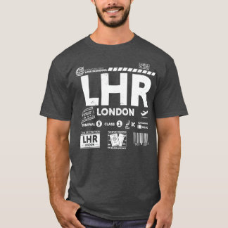 ヴィンテージロンドンLHR空港コード旅行日レトロT Tシャツ