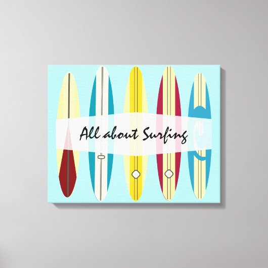 ヴィンテージロンボード キャンバスプリント (正面)