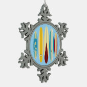 ヴィンテージロンボード スノーフレークピューターオーナメント (左)