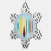 ヴィンテージロンボード スノーフレークピューターオーナメント (右)