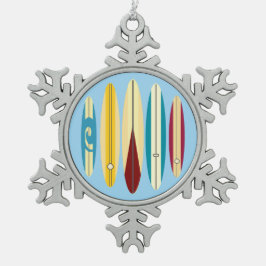 ヴィンテージロンボード スノーフレークピューターオーナメント