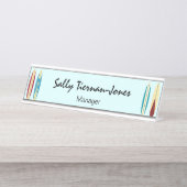 ヴィンテージロンボード デスクネームプレート (正面)