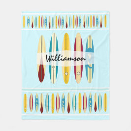 ヴィンテージロンボード フリースブランケット