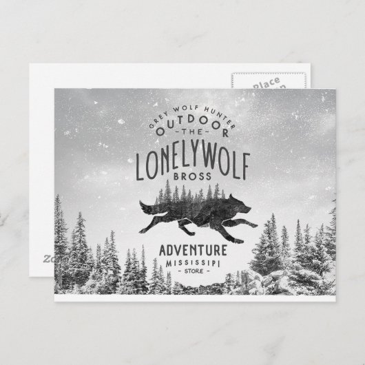 ヴィンテージロンリーウルフアドベンチャーミシシッピー旅行 ポストカード (正面/裏面)