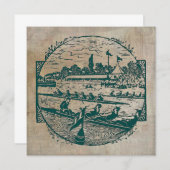 ヴィンテージローイングシーンフラットカード (正面/裏面)