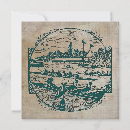 ヴィンテージローイングシーンフラットカード (正面)