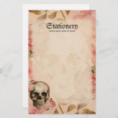 ヴィンテージローザスカルコラージュ 便箋 (正面/裏面)