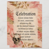 ヴィンテージローザスカルコラージュ 招待状 (正面/裏面)