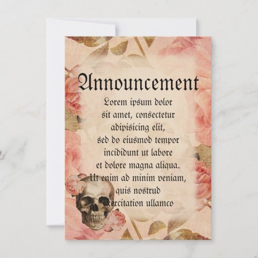 ヴィンテージローザスカルコラージュ 案内状 (正面)