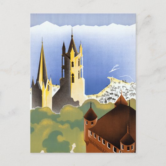 ヴィンテージローザンヌ・ウチー・スイス旅行 ポストカード (正面)