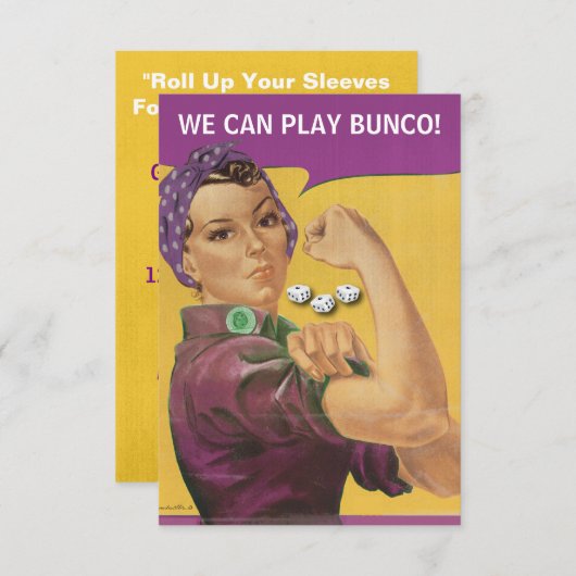 ヴィンテージロージーおもしろいバンコ招待状 招待状 (正面/裏面)