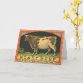 ヴィンテージローストビーフ広告 カード (黄色い花)