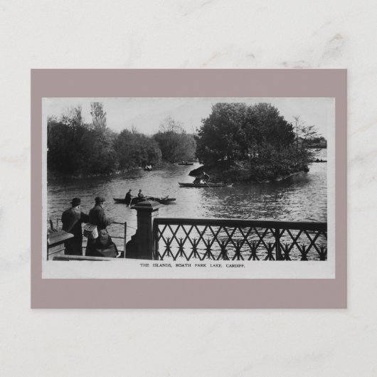 ヴィンテージロースパークカーディフウェールズ写真 ポストカード (正面)