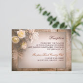 ヴィンテージローズのウェディングレセプションのデザイン エンクロージャーカード (スタンド正面)