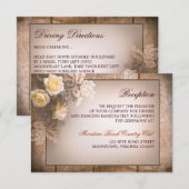 ヴィンテージローズのウェディングレセプション デザイン エンクロージャーカード (正面/裏面)