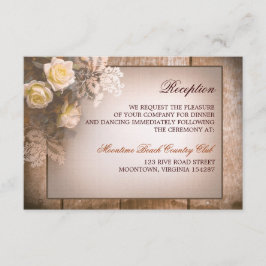 ヴィンテージローズのウェディングレセプション デザイン エンクロージャーカード