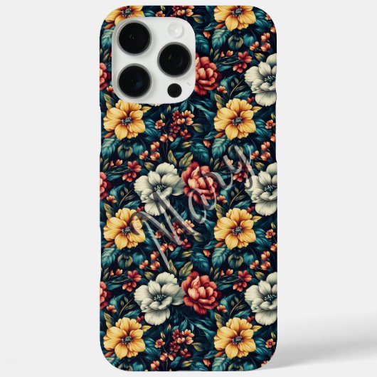 ヴィンテージローズのカスタムネームiPhoneケース for ティーン Case-Mate iPhoneケース (裏面)