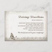 ヴィンテージローズの描かれたウェディングレセプションのデザイン エンクロージャーカード (裏面)