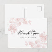 ヴィンテージローズの植物学的な感謝の気持ちのポストカード ポストカード (正面/裏面)