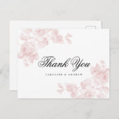 ヴィンテージローズの植物学的な感謝の気持ちを伝えるポストカード ポストカード (正面/裏面)