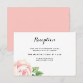 ヴィンテージローズの結婚式の受付カード 招待状 (正面/裏面)