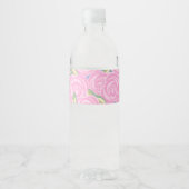 ヴィンテージローズの花柄 ペットボトルラベル (正面)